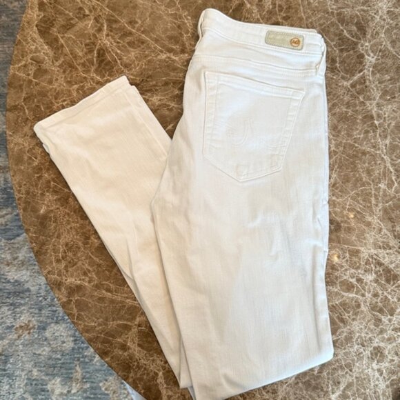 AG Adriano Goldschmied Women's Skinny Jeans in Light Cream - Picture 1 of 4